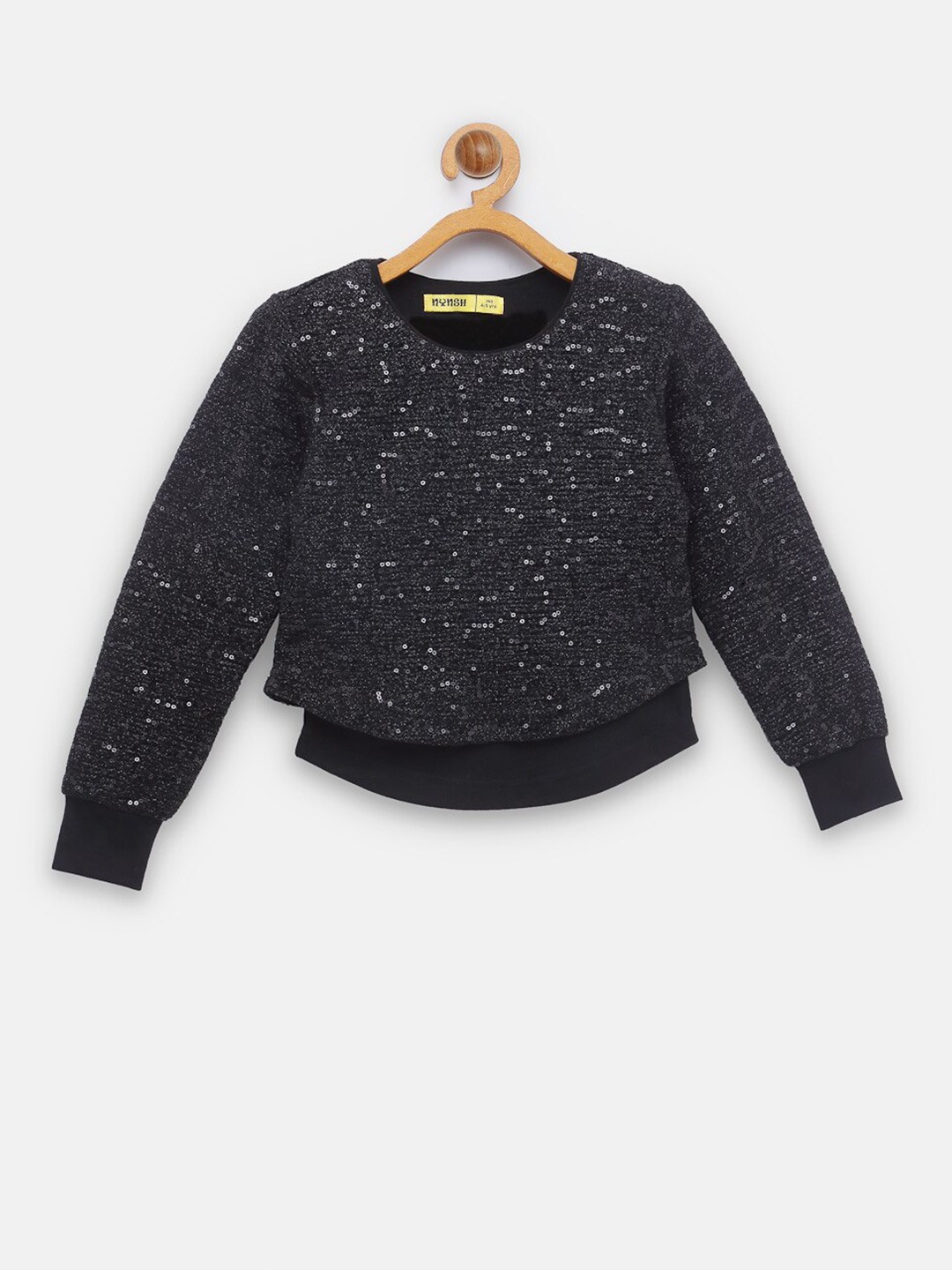 

NYNSH- PlusS Kids Black Geometric Print Top