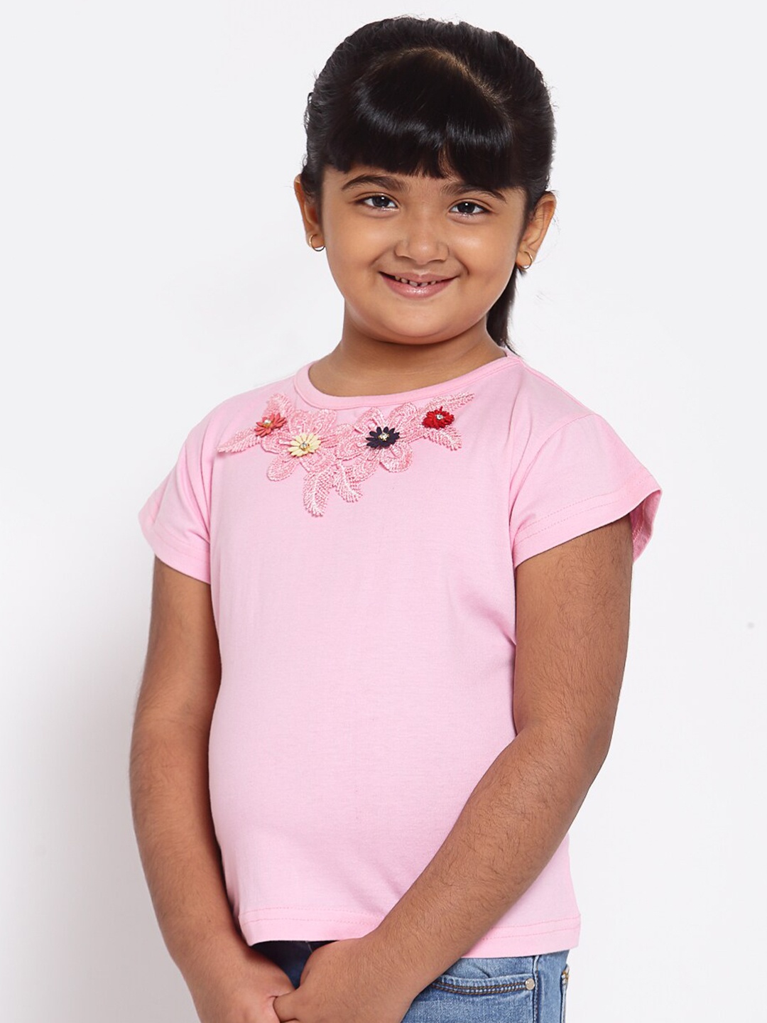 

NYNSH- PlusS Kids Pink Solid Top