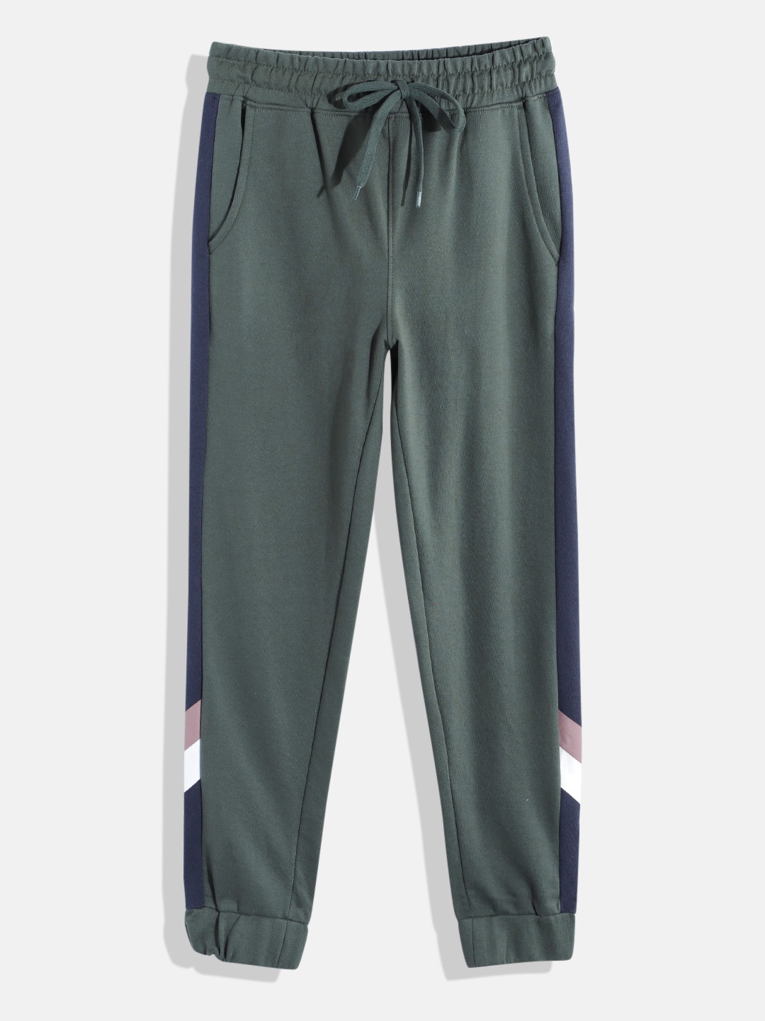 

M&H Juniors Boys Colourblocked Detail Joggers, Olive
