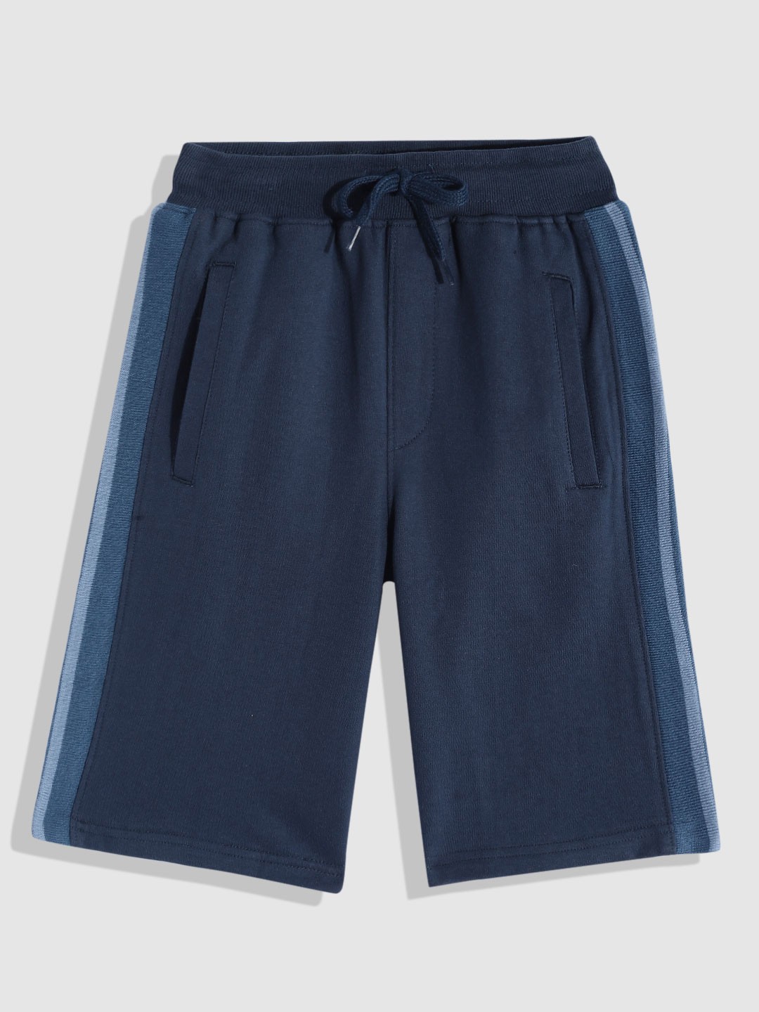 

M&H Juniors Boys Navy Blue Solid Shorts