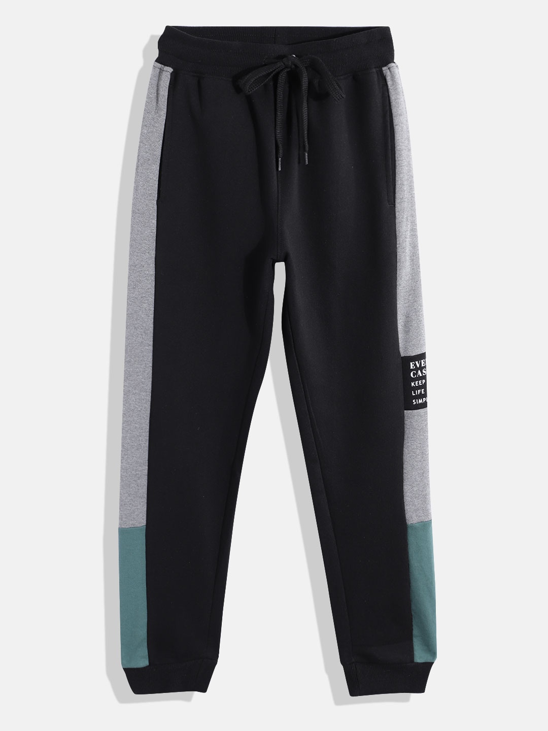 

M&H Juniors Boys Joggers with Side Panel Detail, Black