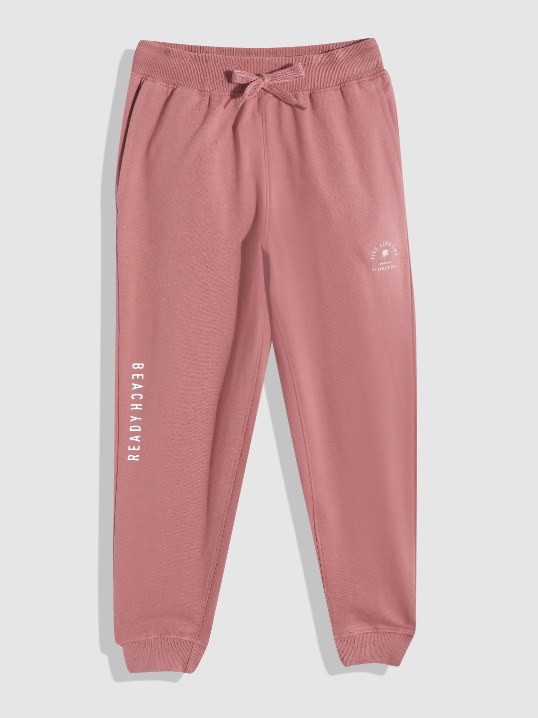

M&H Juniors Boys Dusty Rose Pink Solid Joggers