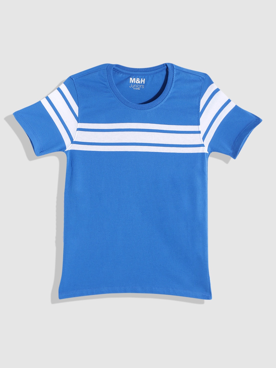 

M&H Juniors Boys Blue & White Striped T-shirt