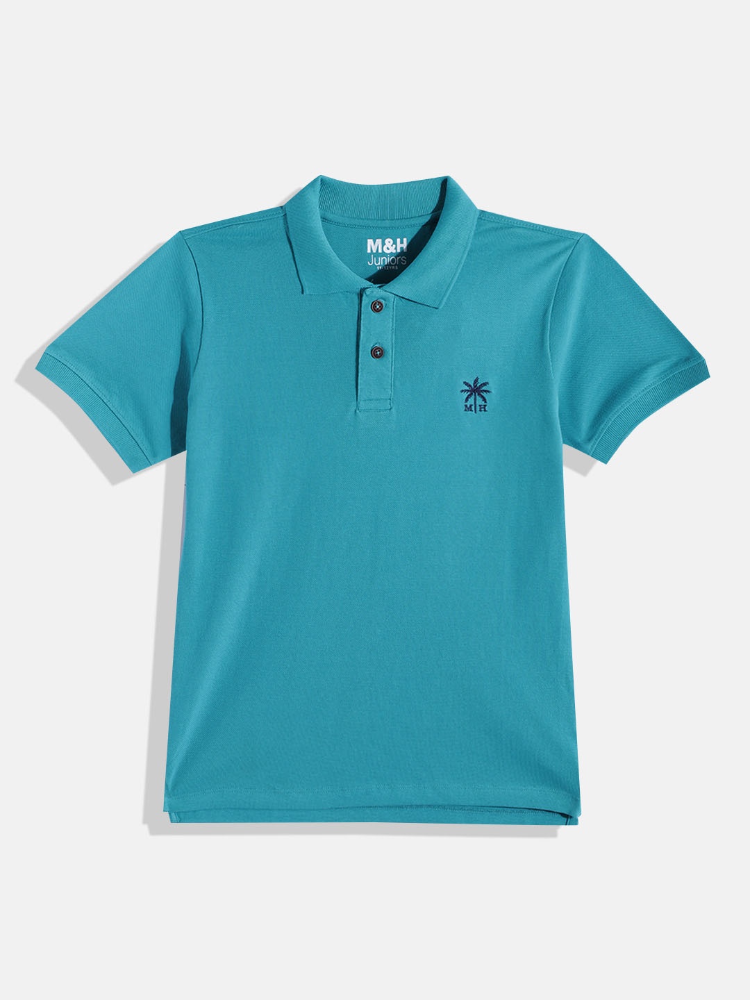 

M&H Juniors Boys Pure Cotton Polo Collar T-shirt, Green