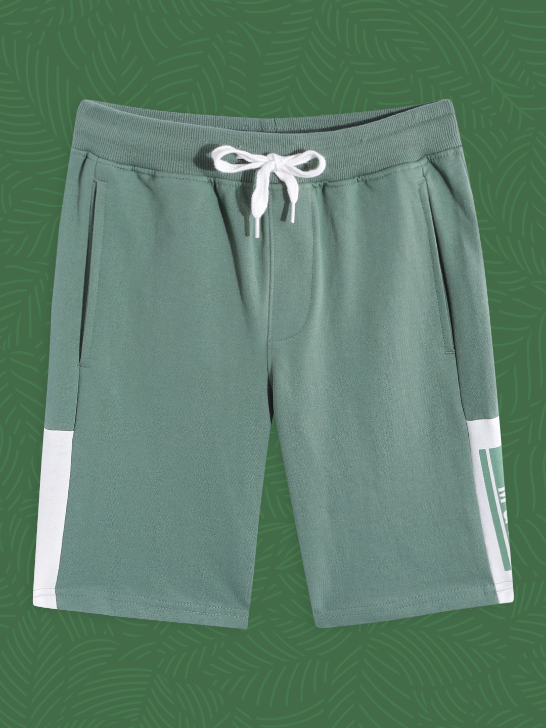 

M&H Juniors Boys Sage Green Solid Shorts