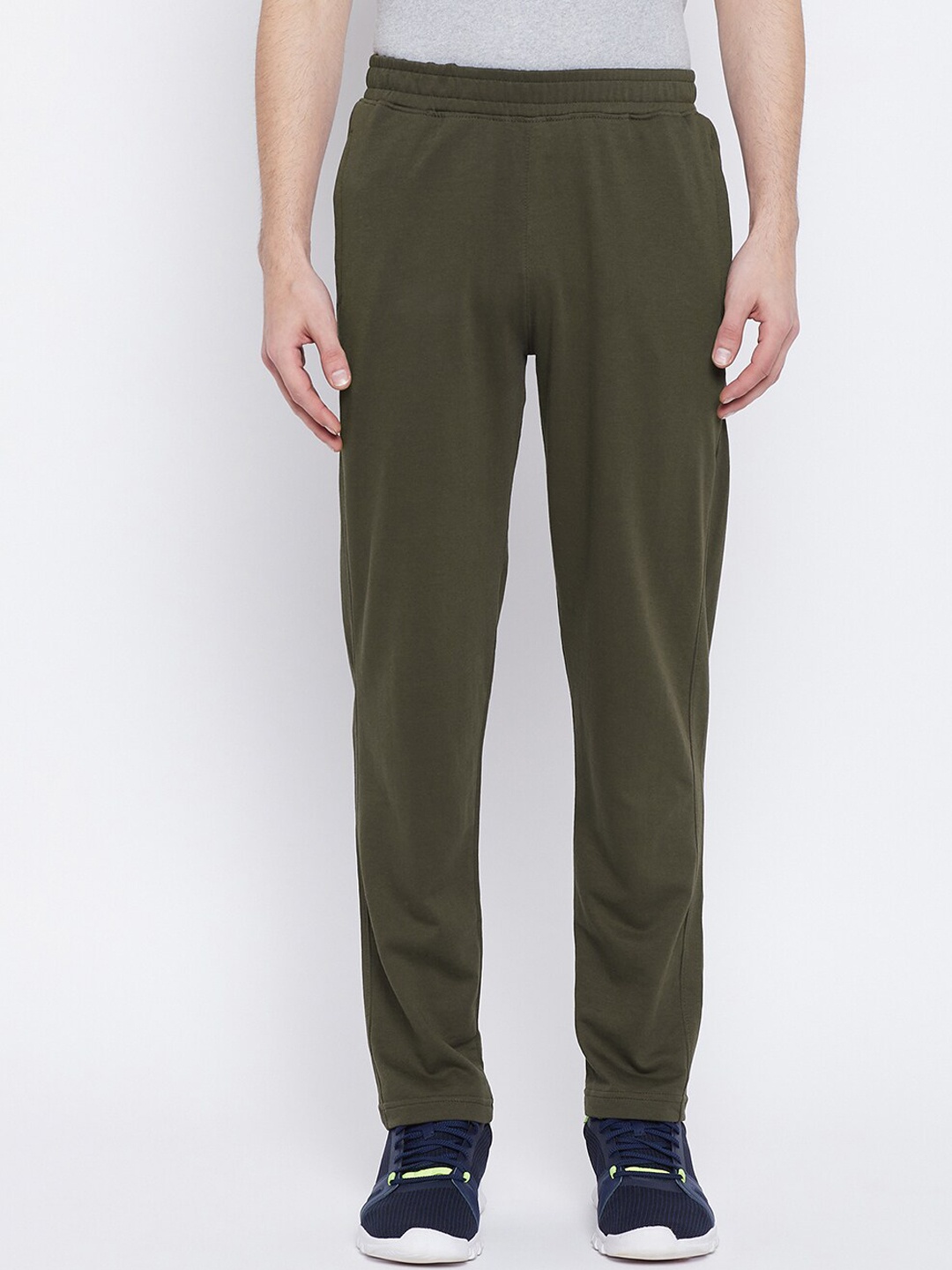 

Okane Men Olive Green Cotton Track Pants