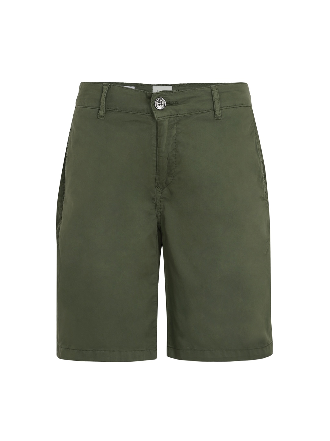 

SERGE BLANCO Men Olive Green Solid Shorts