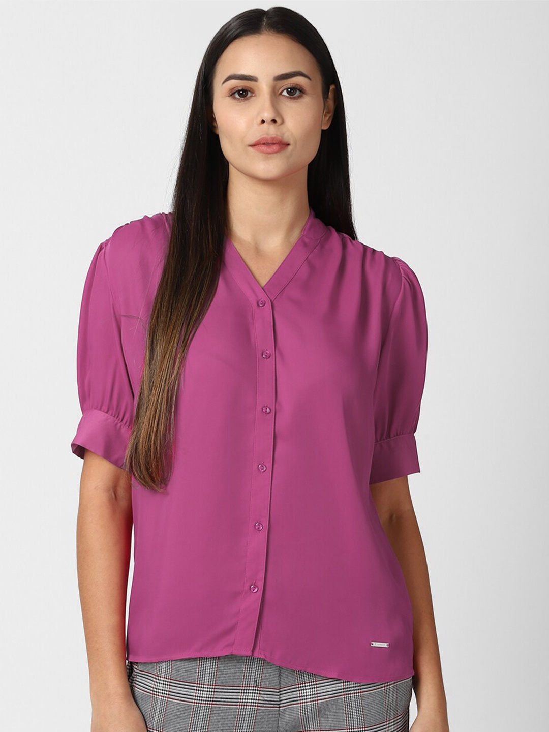 

Van Heusen Woman Women Purple Formal Shirt