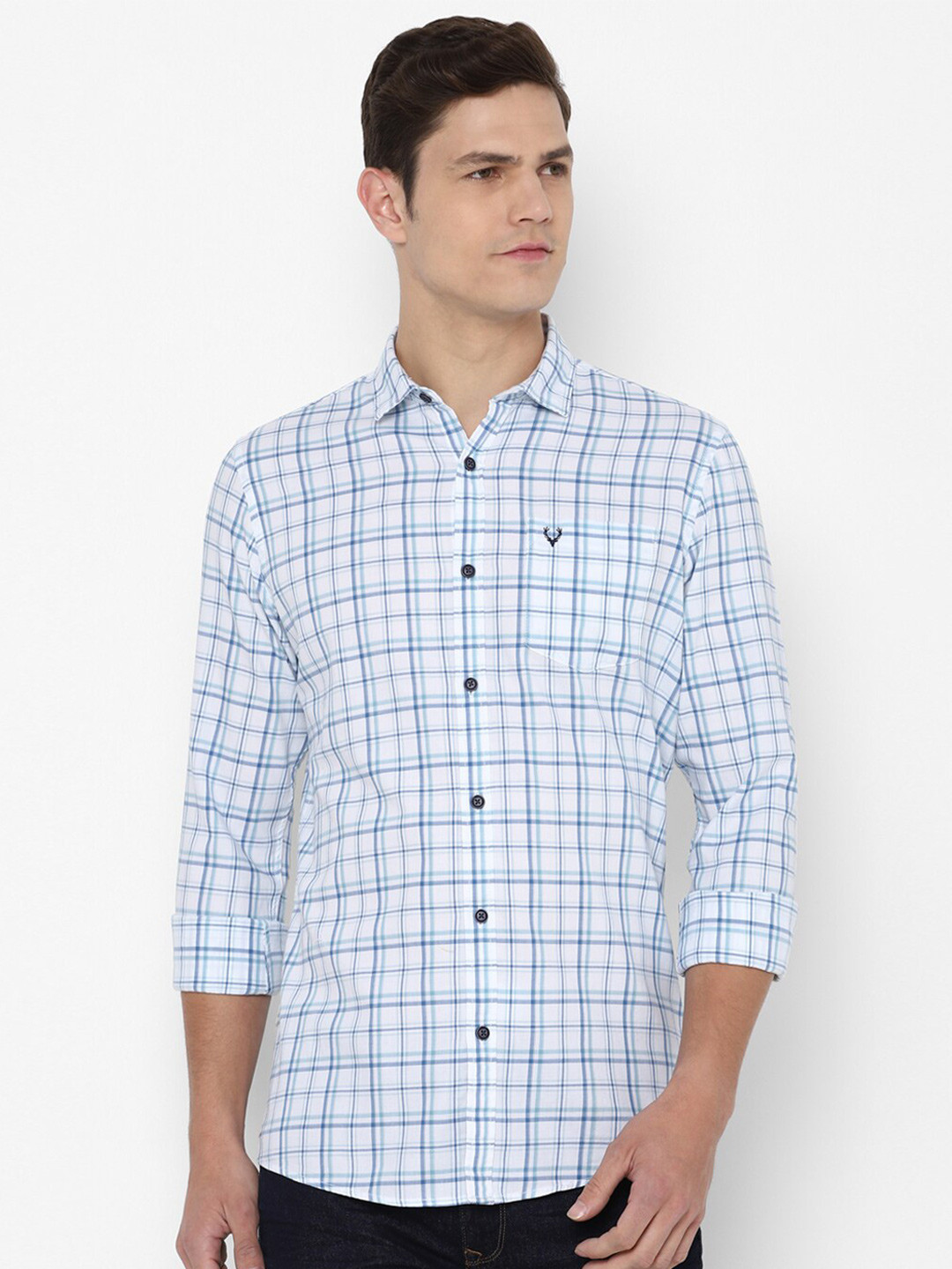 

Allen Solly Sport Men Blue Other Checks Casual Shirt