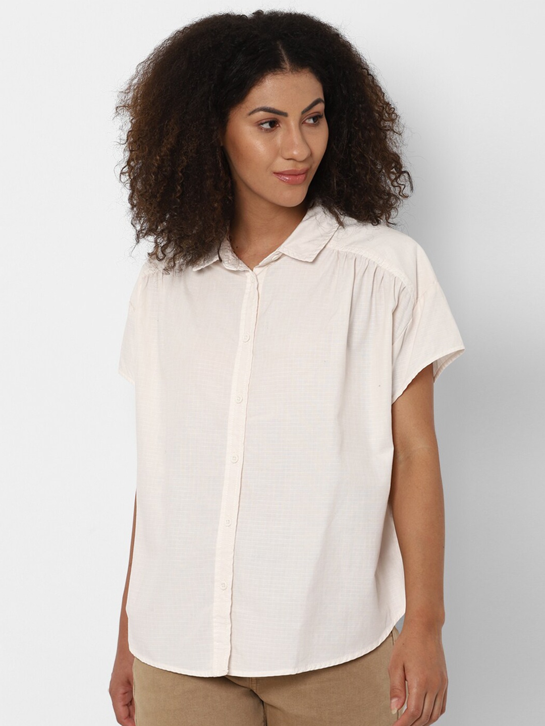 

AMERICAN EAGLE OUTFITTERS Women White Casual Shirt