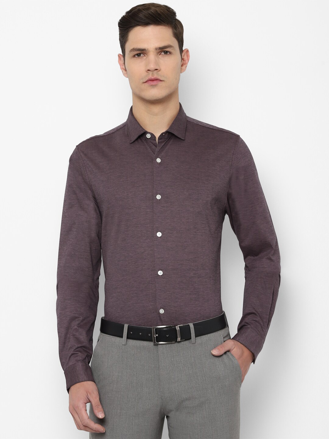

Louis Philippe Men Brown Slim Fit Formal Shirt