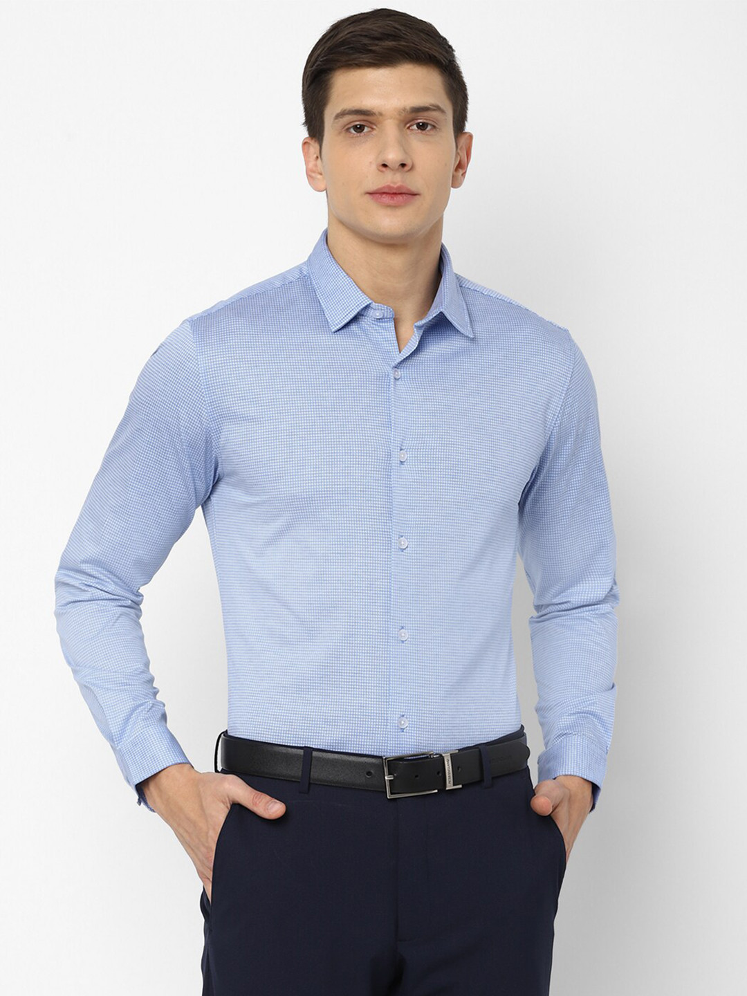 

Louis Philippe Men Blue Slim Fit Formal Shirt