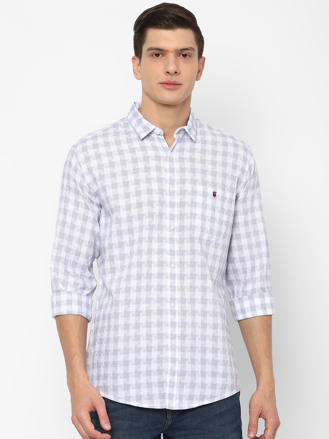 

Louis Philippe Jeans Men Purple Slim Fit Checked Cotton Casual Shirt