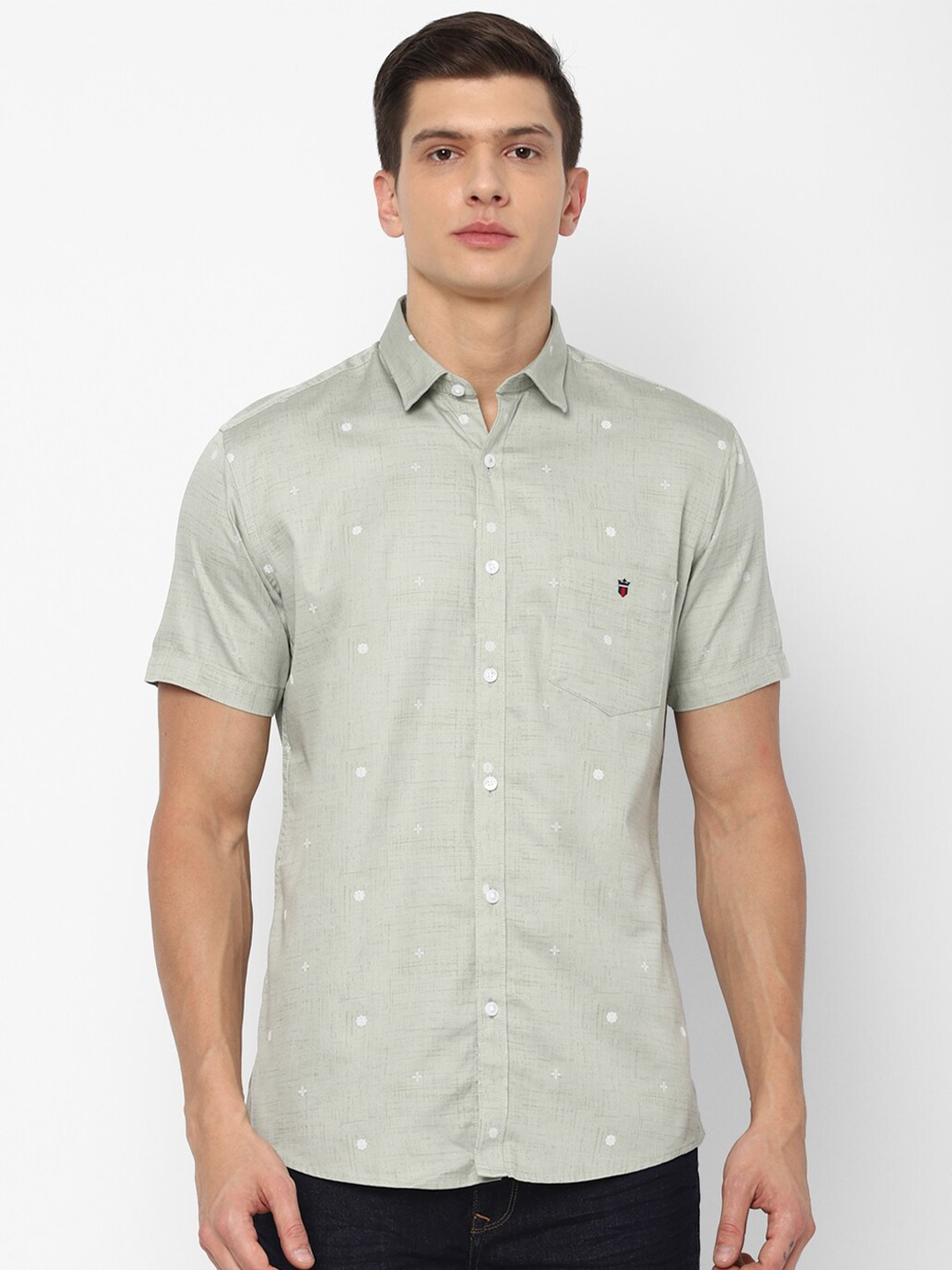 

Louis Philippe Sport Men Grey Slim Fit Printed Casual Shirt