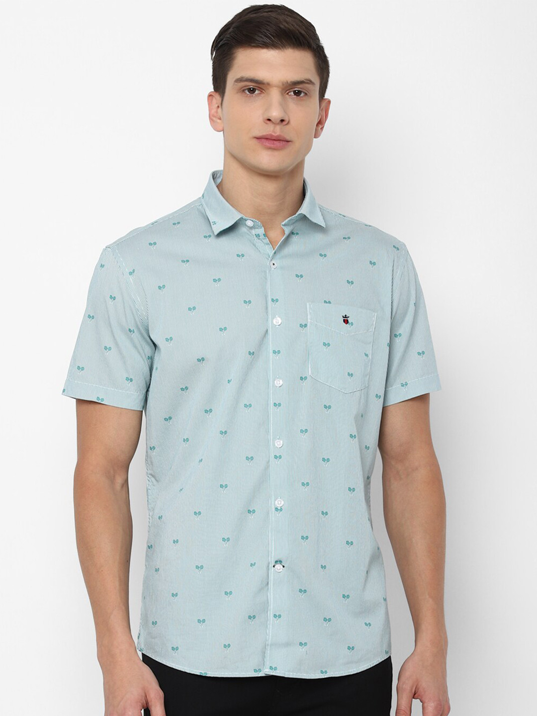 

Louis Philippe Sport Men Blue Slim Fit Printed Cotton Casual Shirt