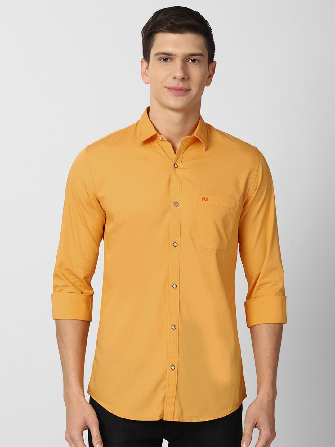 

Peter England Casuals Men Orange Slim Fit Cotton Casual Shirt