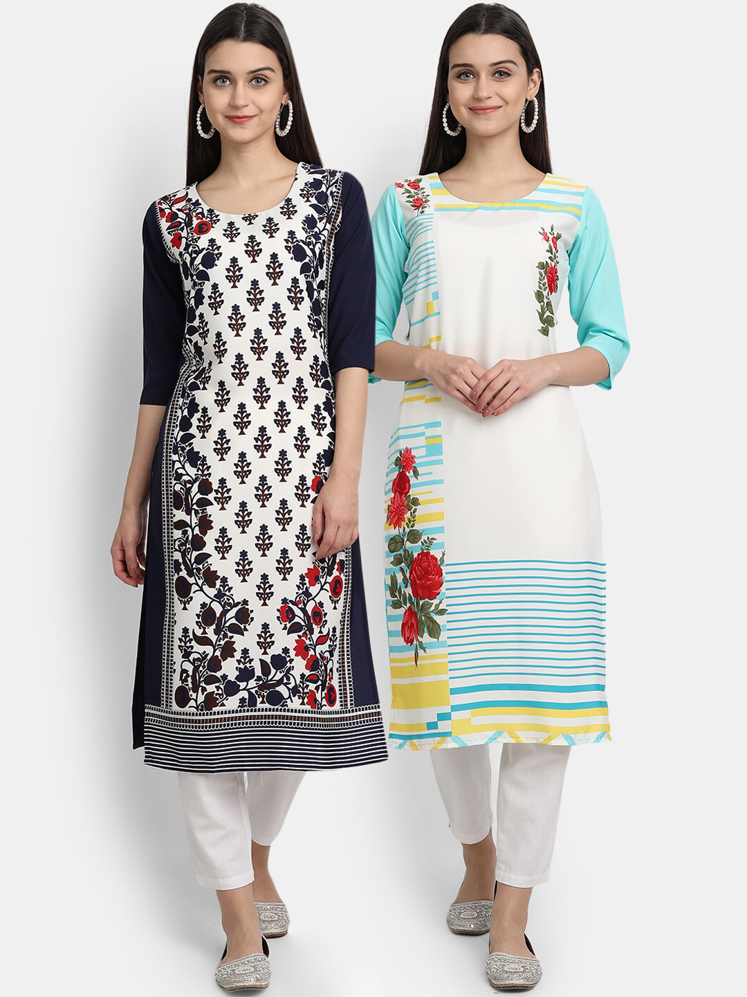 

Ethnic basket Women Multicoloured Ethnic Motifs Printed Crepe Kurta, Multi