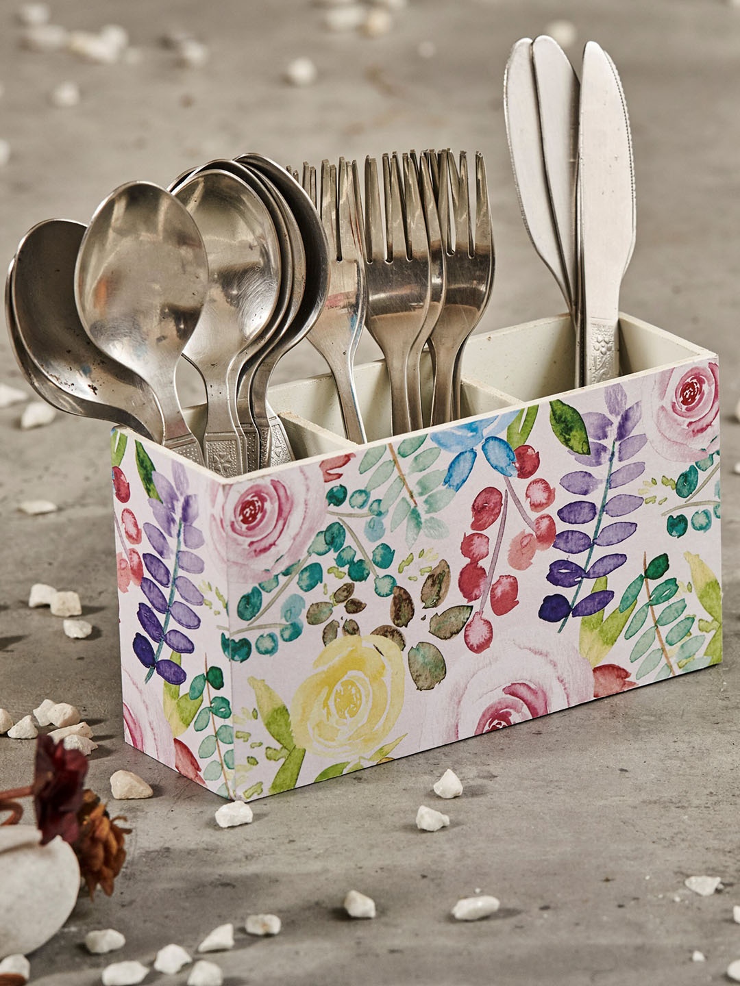 

A Tiny Mistake Multicoloured Printed Cutlery Holder, Multi