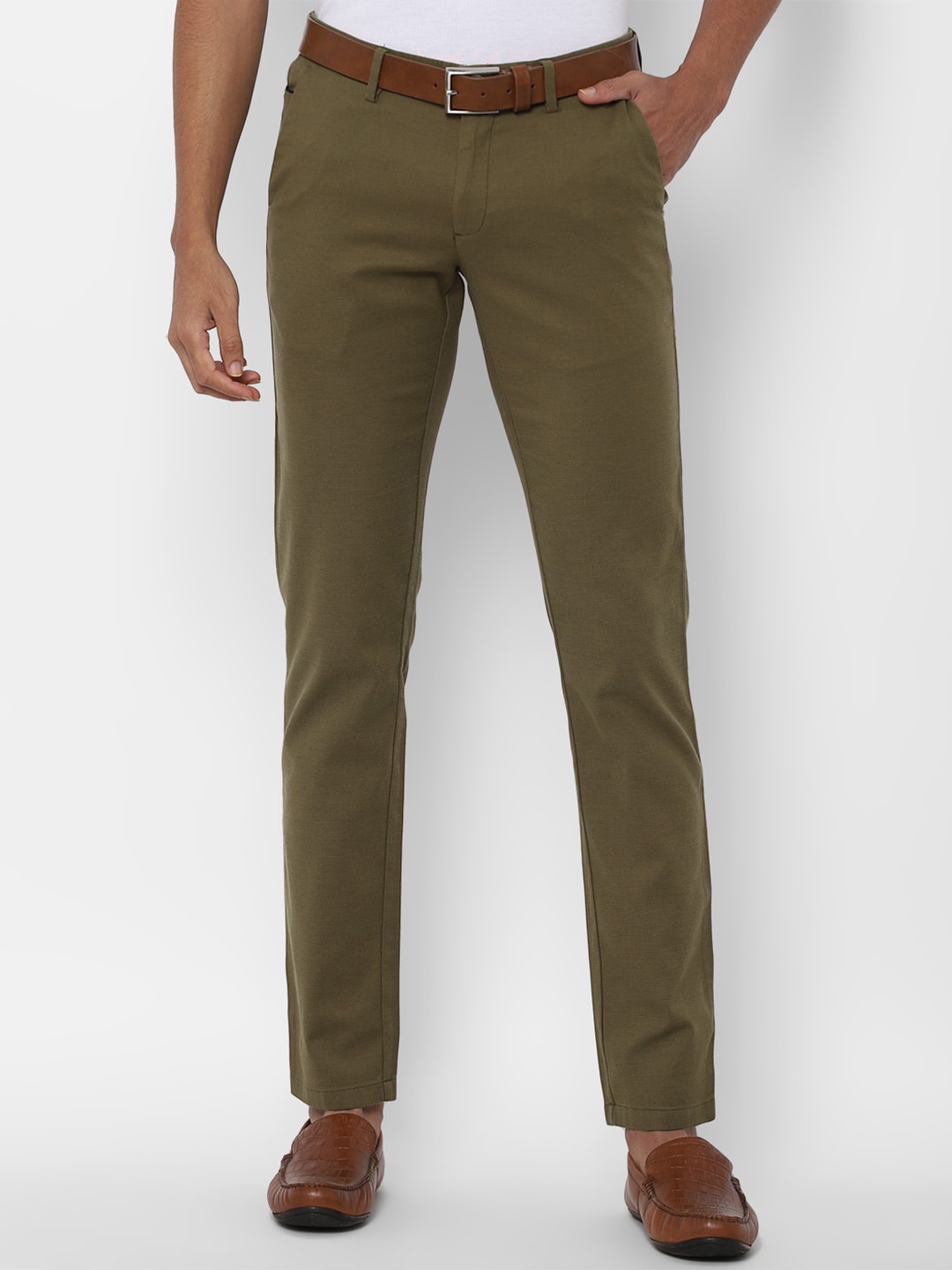 

Allen Solly Men Brown Slim Fit Casual Trousers