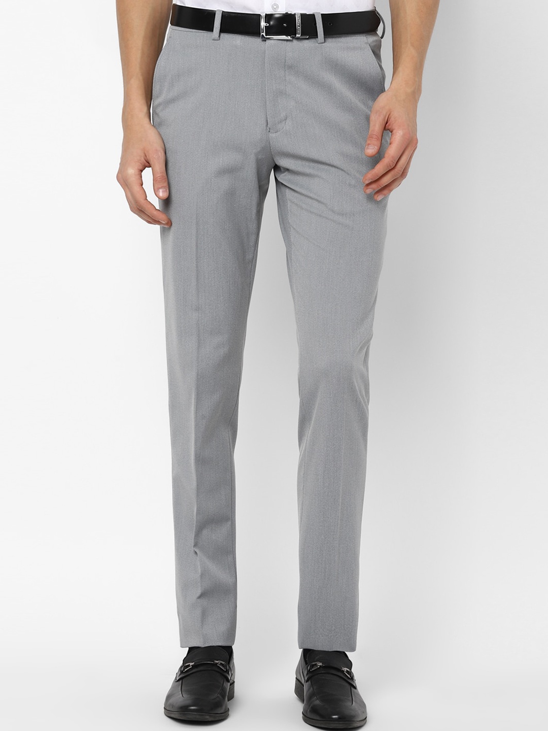 

Louis Philippe Men Grey Slim Fit Trousers