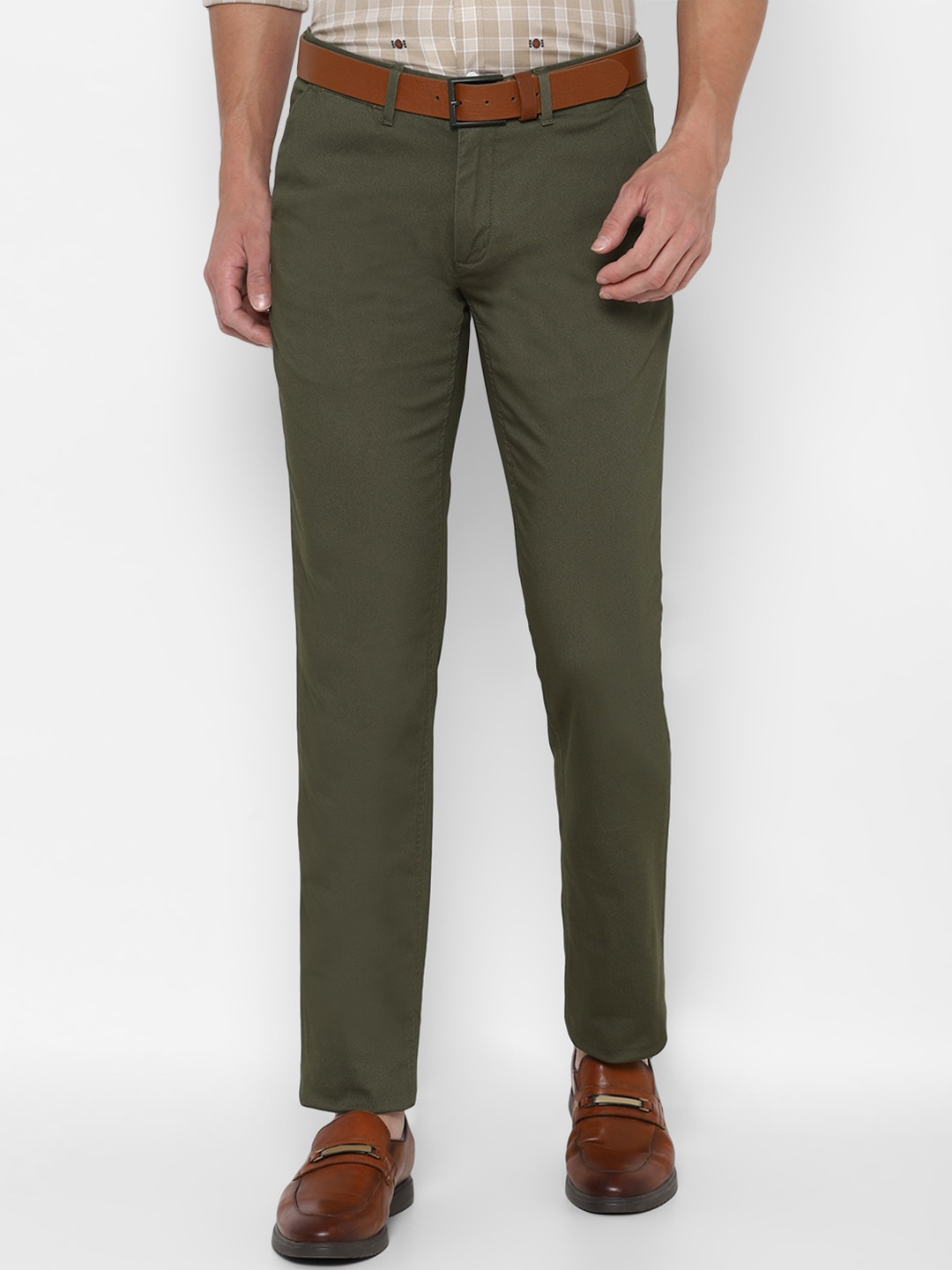 

Louis Philippe Sport Men Olive Green Slim Fit Trousers
