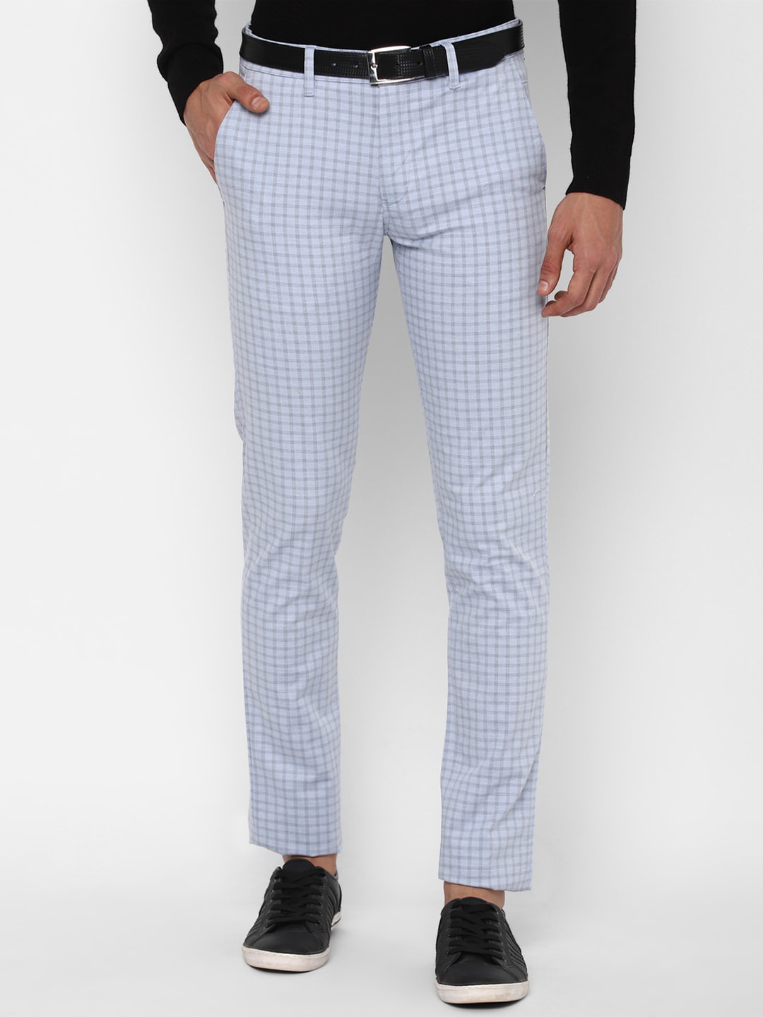 

Louis Philippe Sport Men Blue Checked Slim Fit Trousers