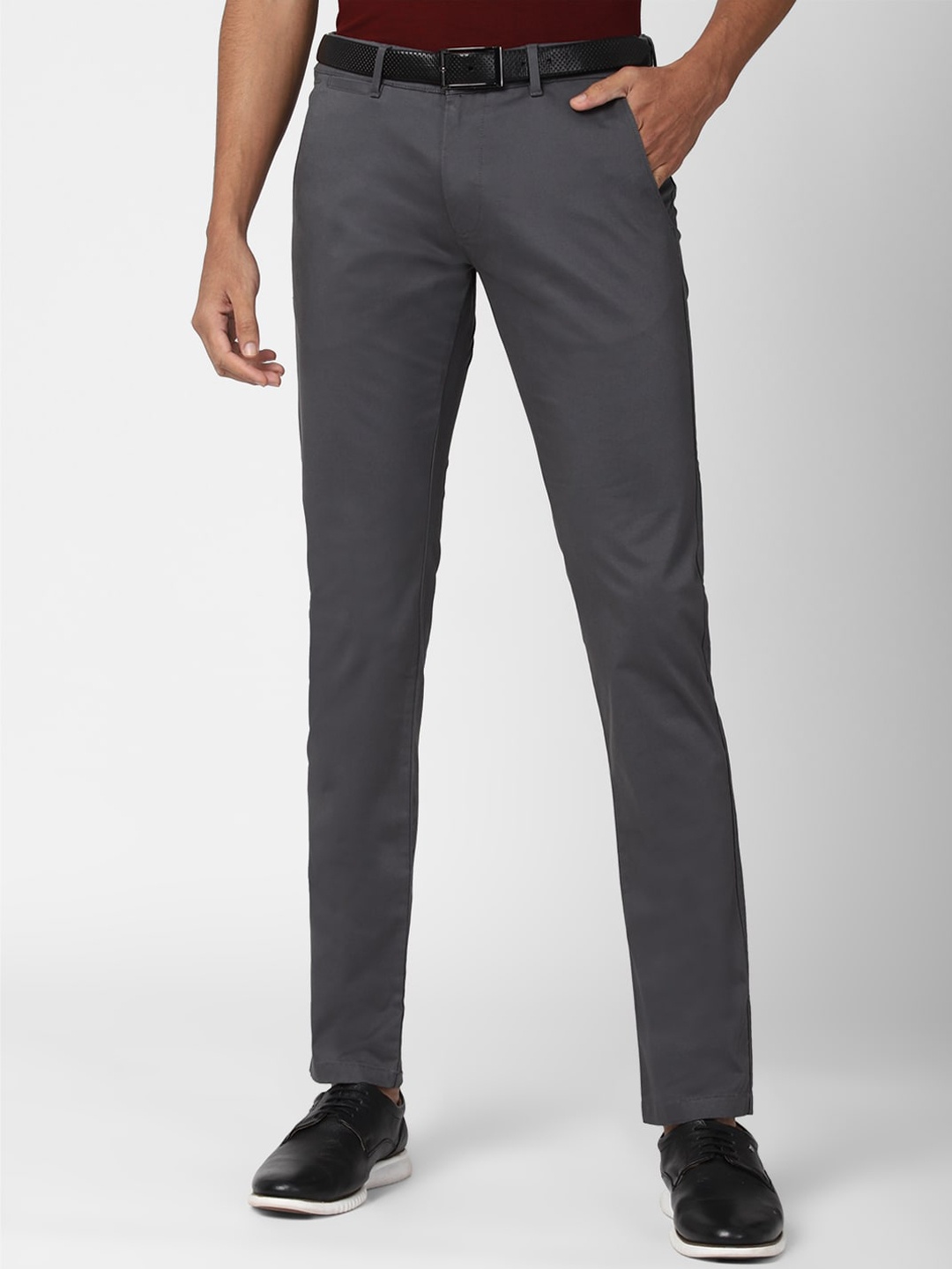 

Peter England Casuals Men Grey Skinny Fit Trousers