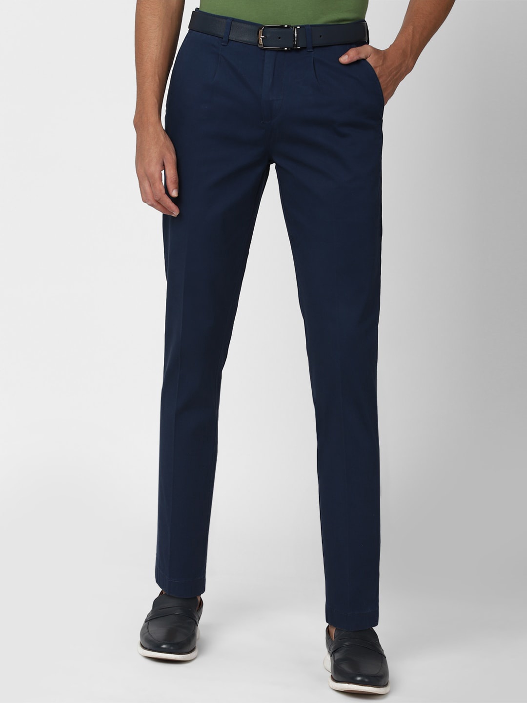 

Peter England Casuals Men Blue Slim Fit Trousers