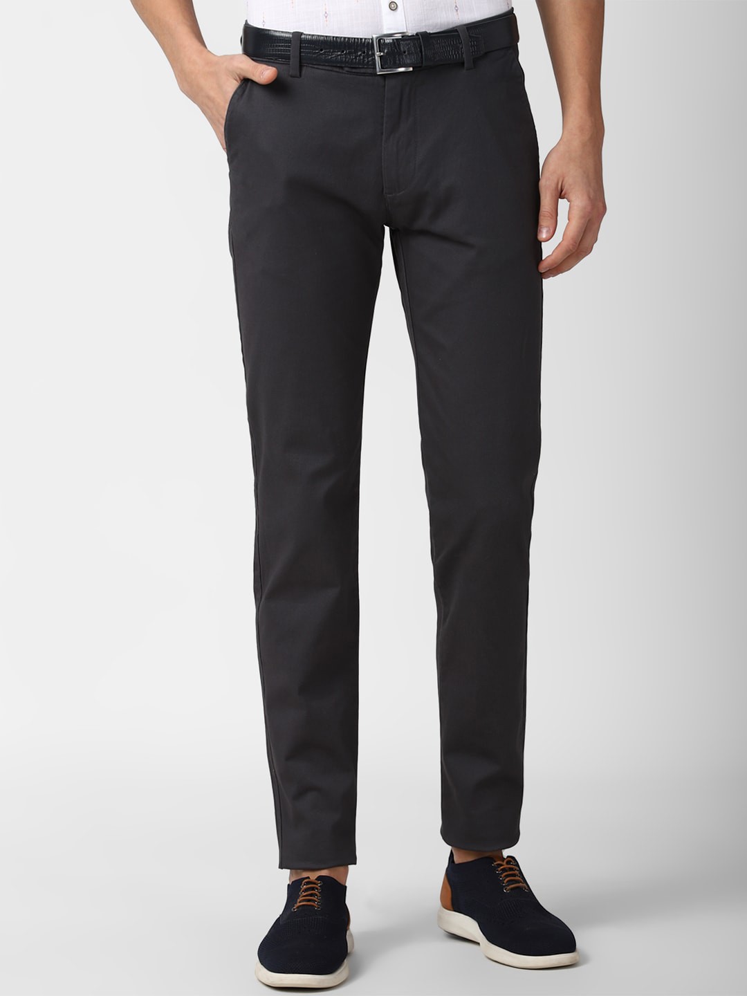 

Peter England Casuals Men Black Slim Fit Trousers