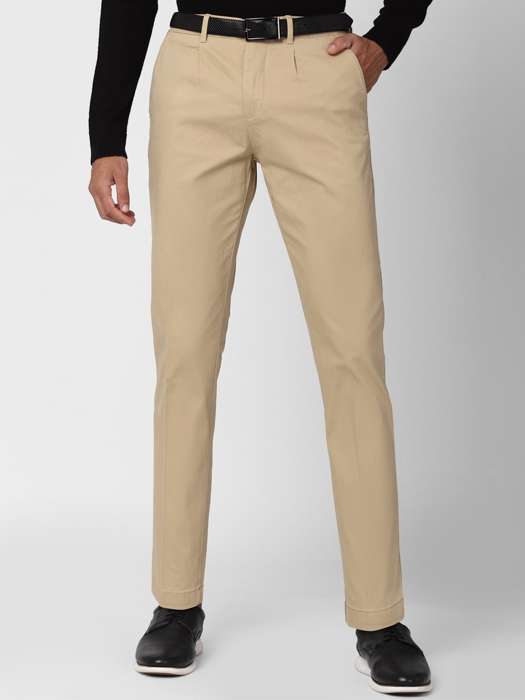 

Peter England Casuals Men Khaki Slim Fit Trousers