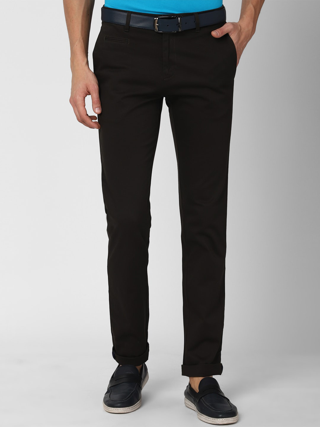 

V Dot Men Brown Slim Fit Trousers
