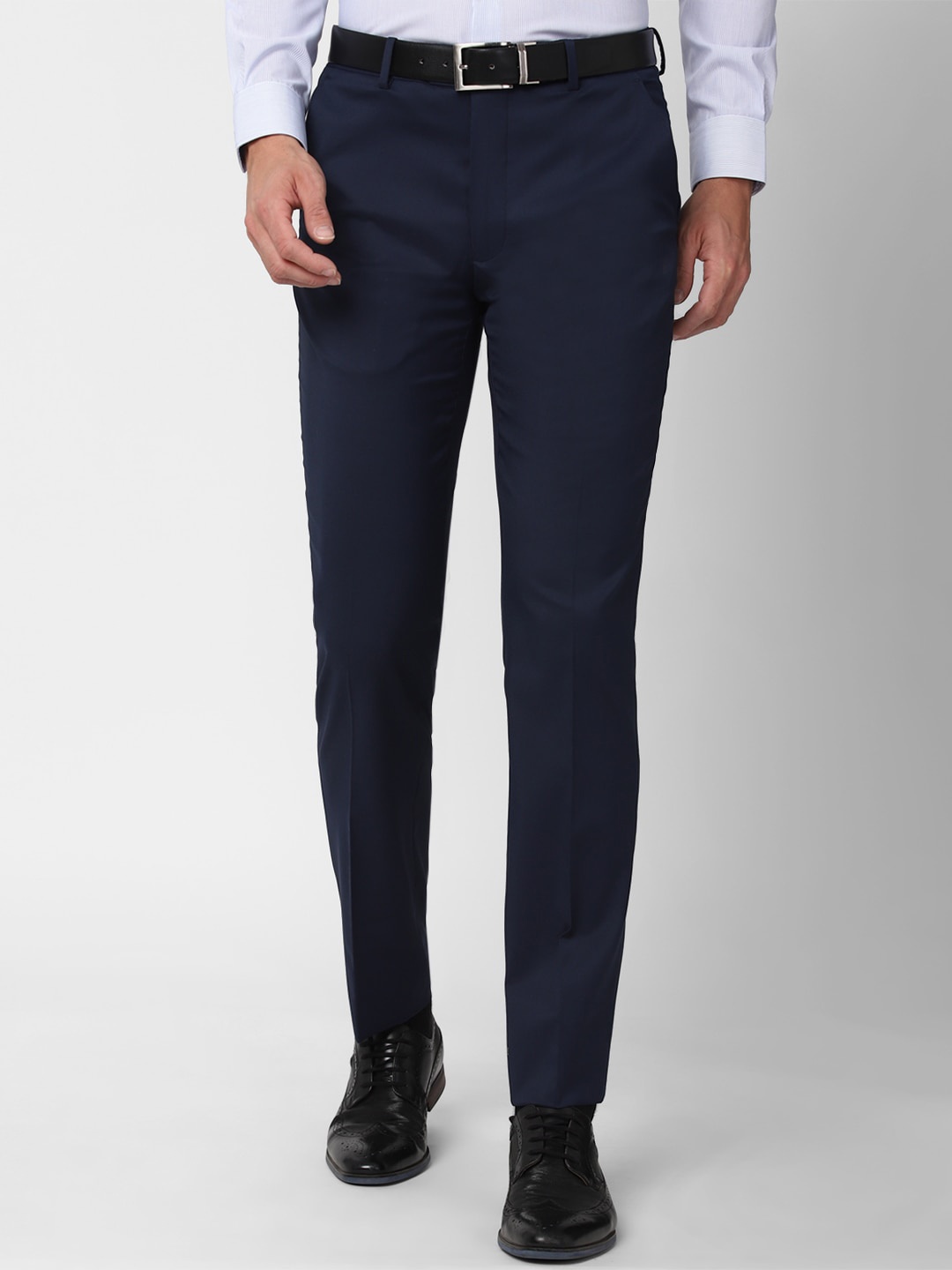 

Van Heusen Men Navy Blue Slim Fit Trousers