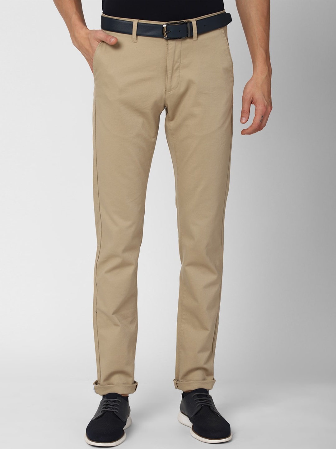 

Van Heusen Sport Men Khaki Textured Slim Fit Trousers
