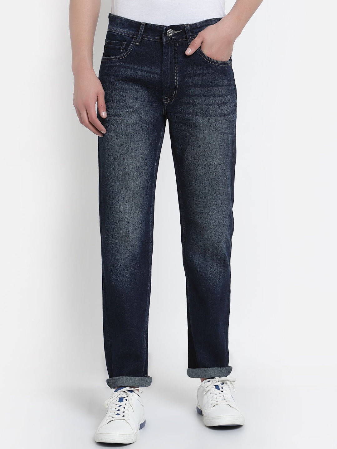 

FEVER Men Blue Heavy Fade Regular Fit Non Stretchable Cotton Jeans