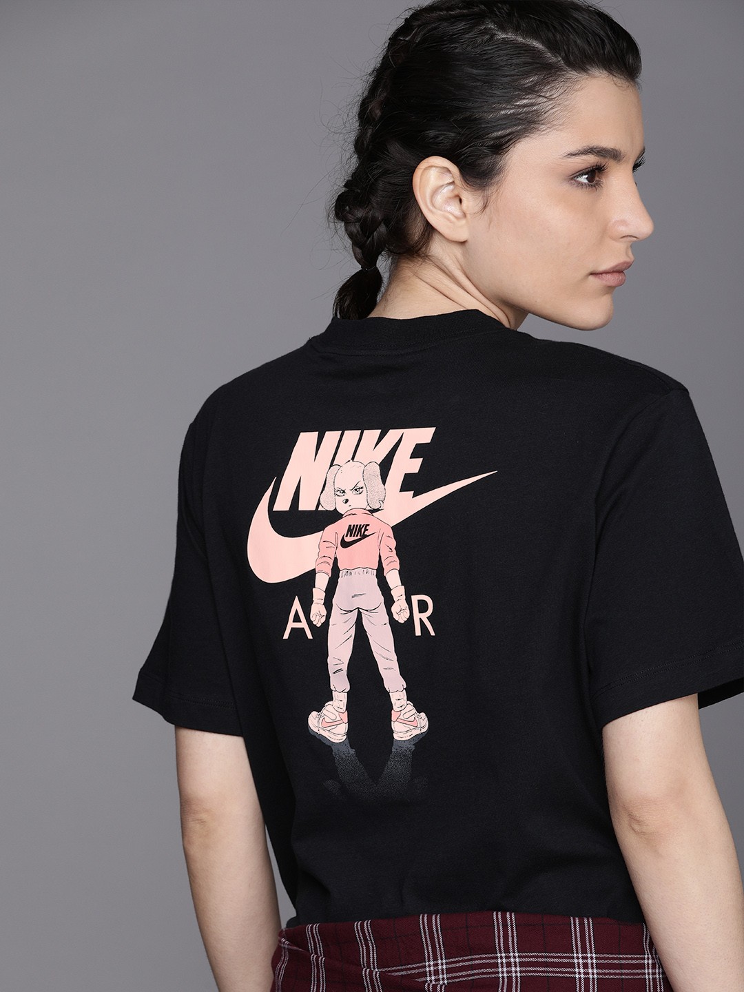 

Nike Women Black Pure Cotton T-shirt