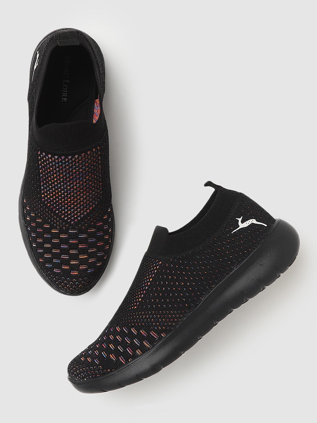 

Marc Loire Women Black Woven Design Slip-On Sneakers