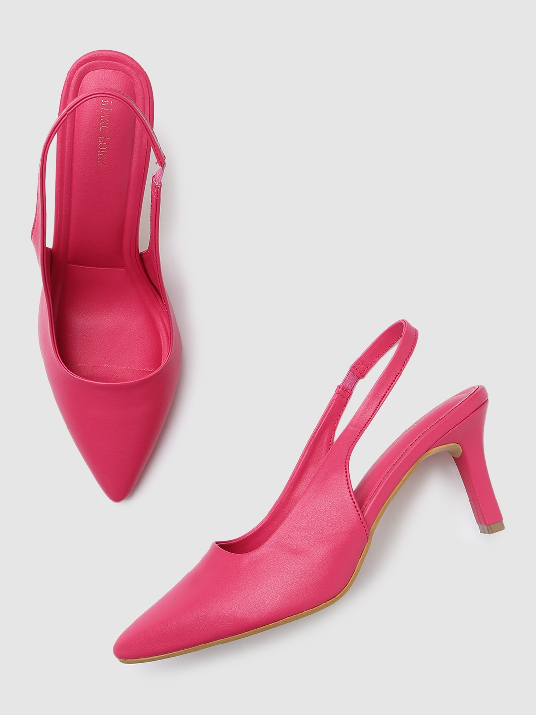 

Marc Loire Pink Solid Slim Pumps