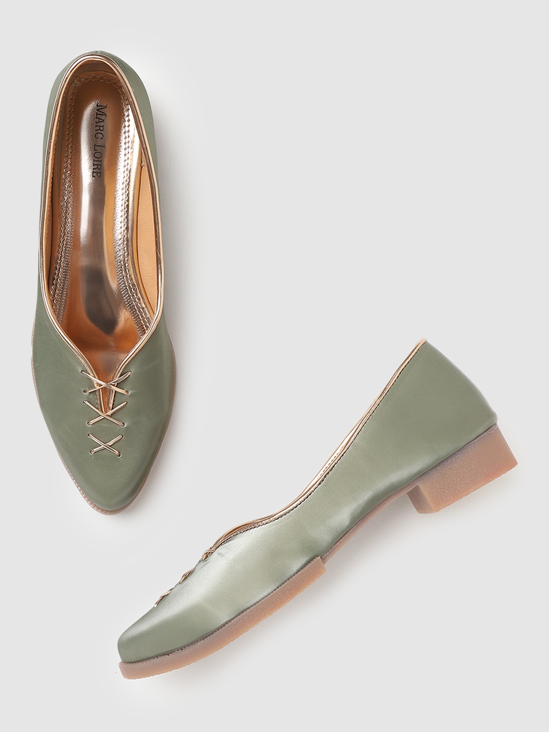 

Marc Loire Women Olive Green Ballerinas Flats