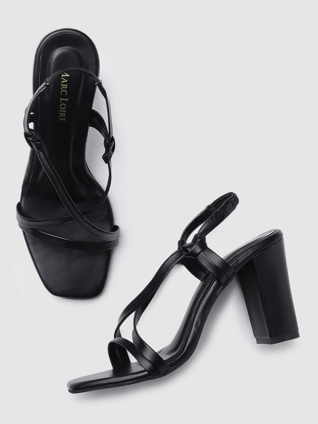 

Marc Loire Women Black PU Solid Block Sandals