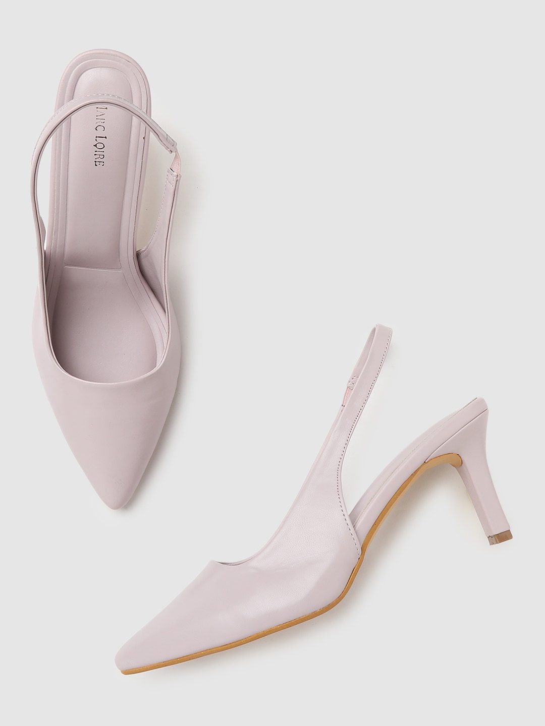 

Marc Loire Lilac Solid Pumps With Slim Heels, Lavender