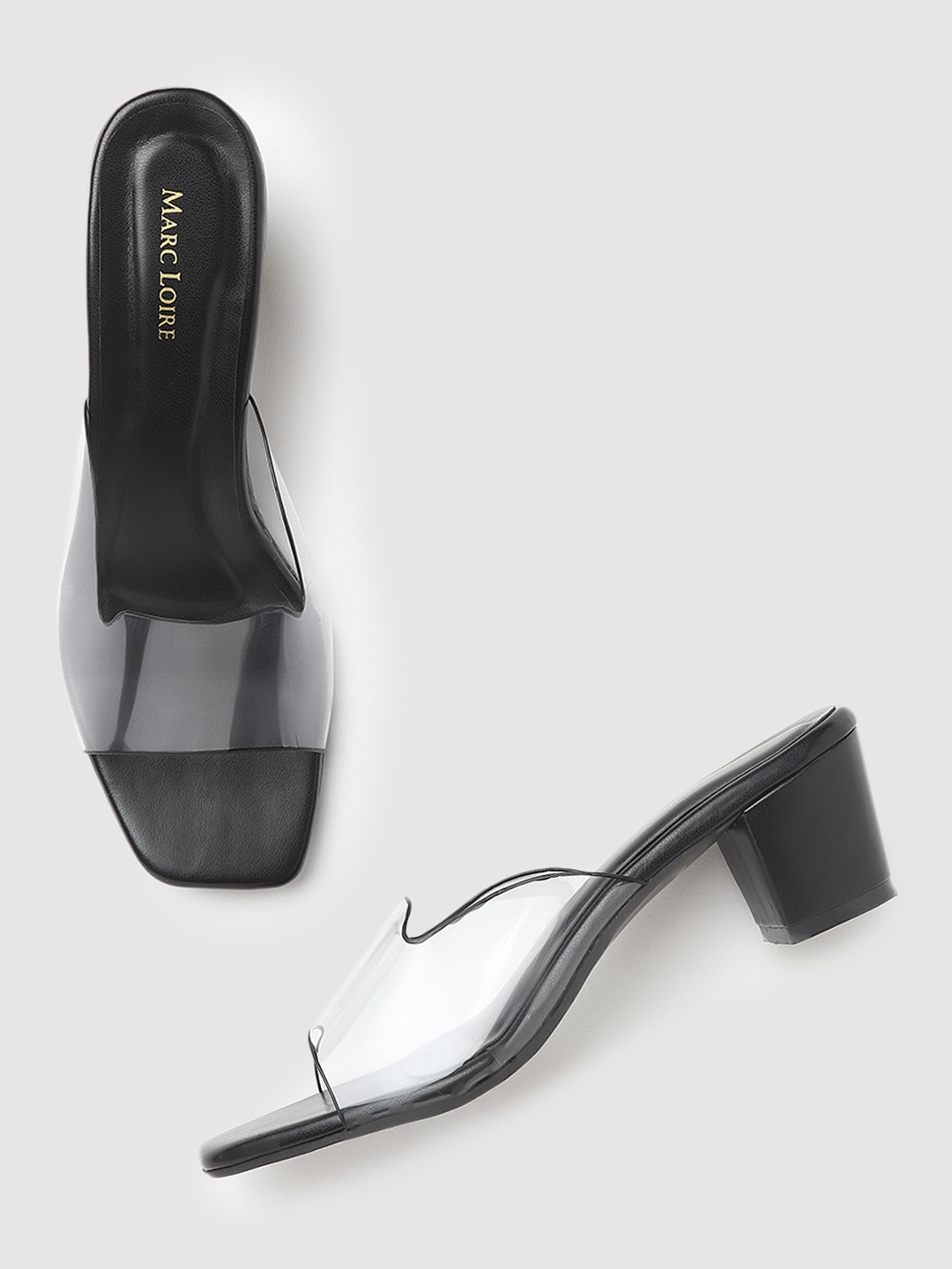 

Marc Loire Black Solid Open Toe Block Sandals