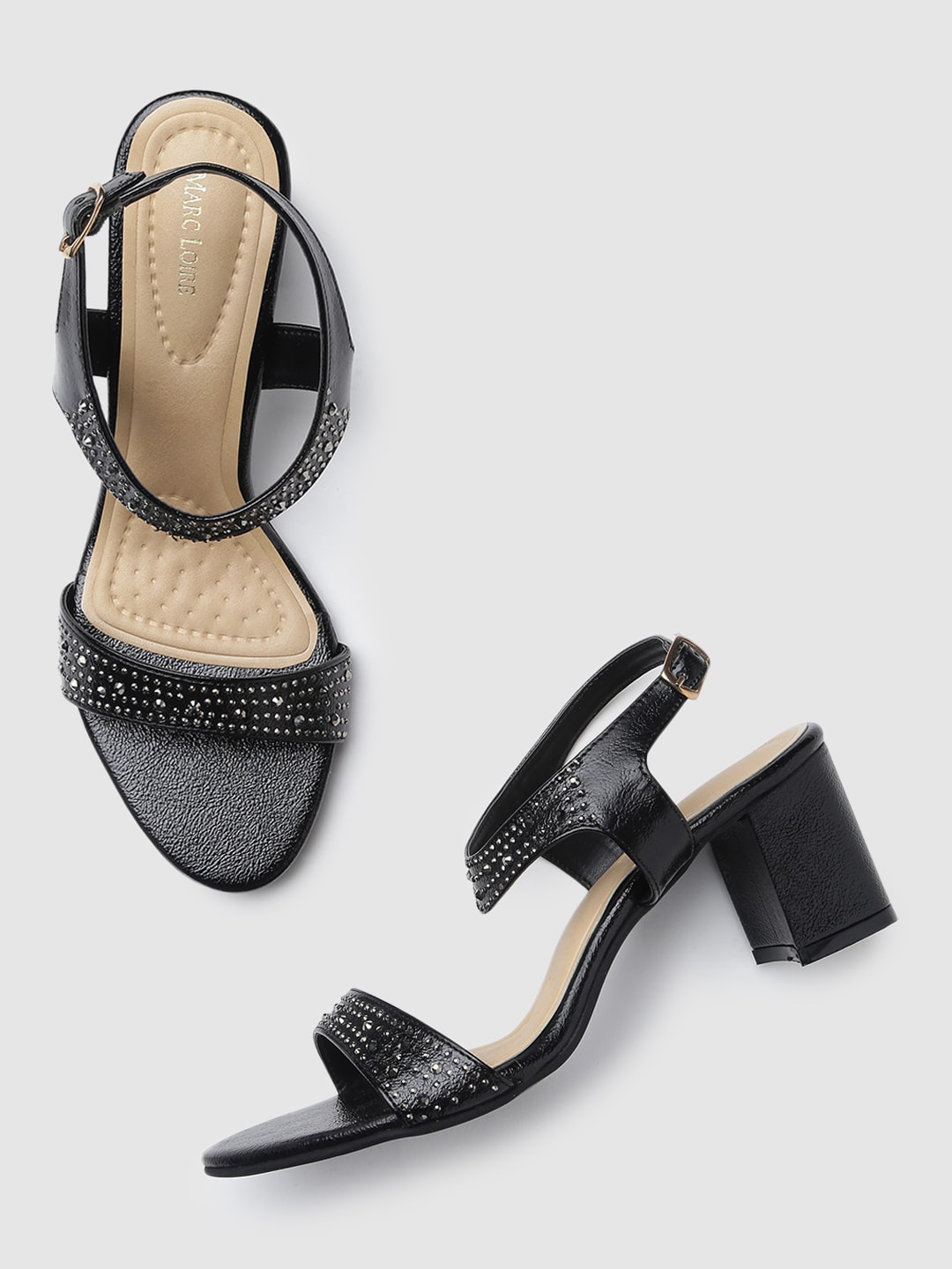 

Marc Loire Black Solid Party Block Heels