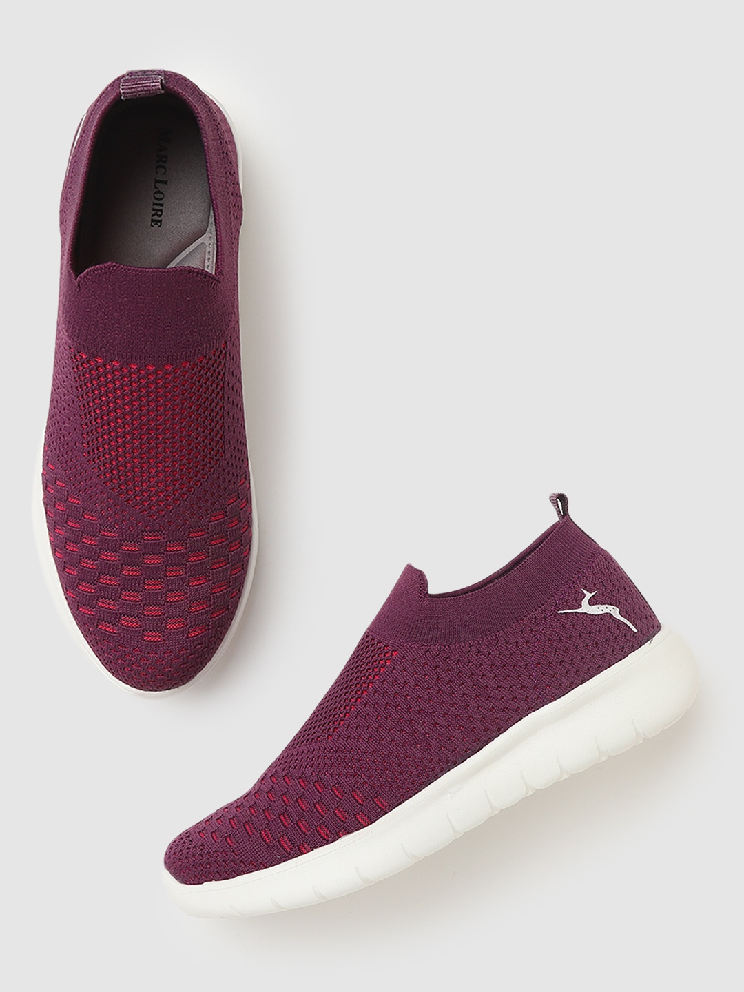 

Marc Loire Women Purple Woven Design Slip-On Sneakers