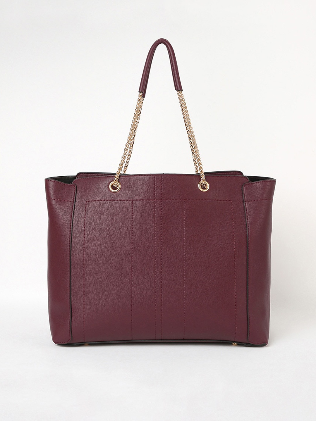 

CODE by Lifestyle Red Oversized Structured Shoulder Bag with Quilted