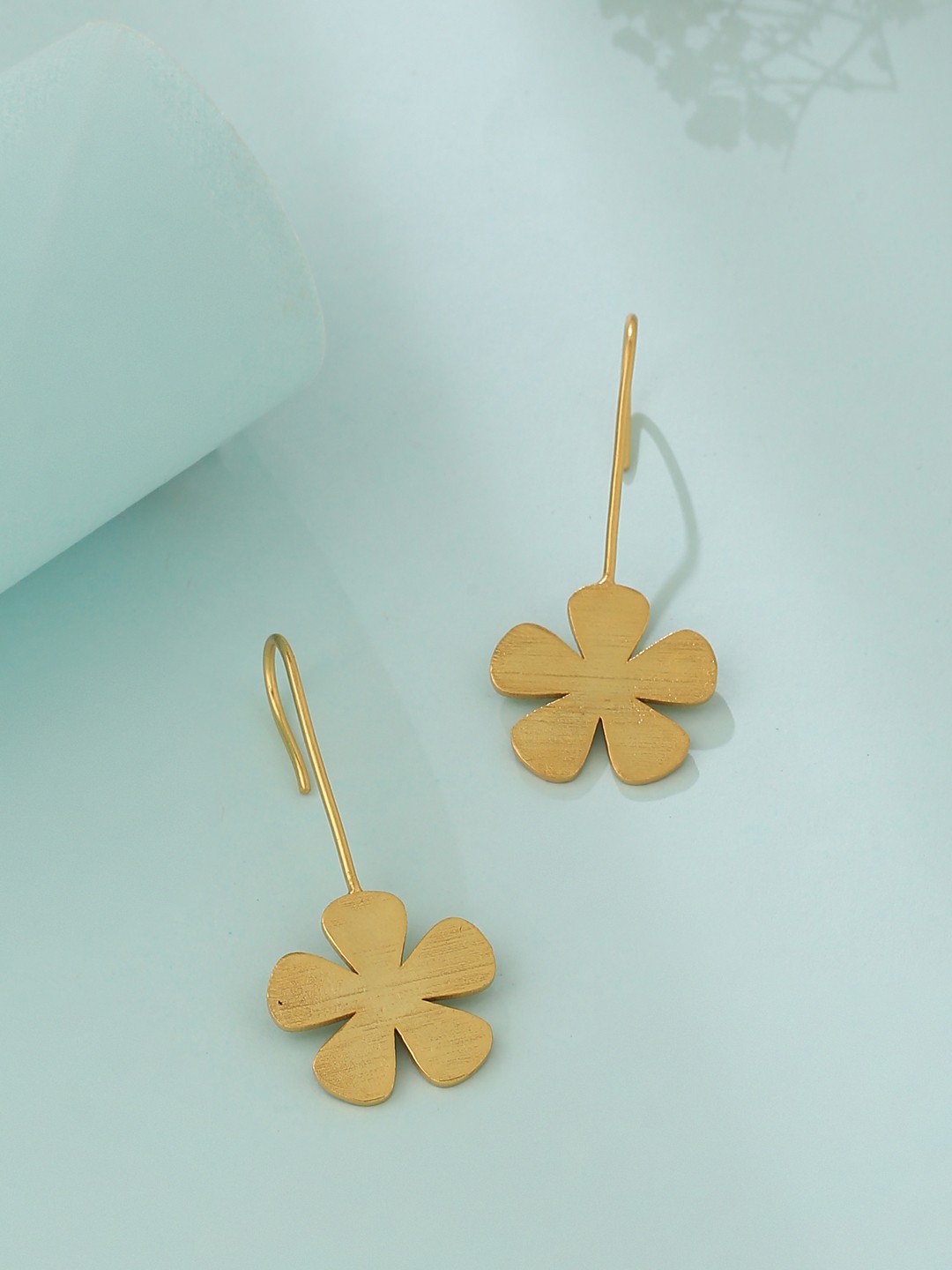 

Mitali Jain Gold-Toned Floral Drop Earrings