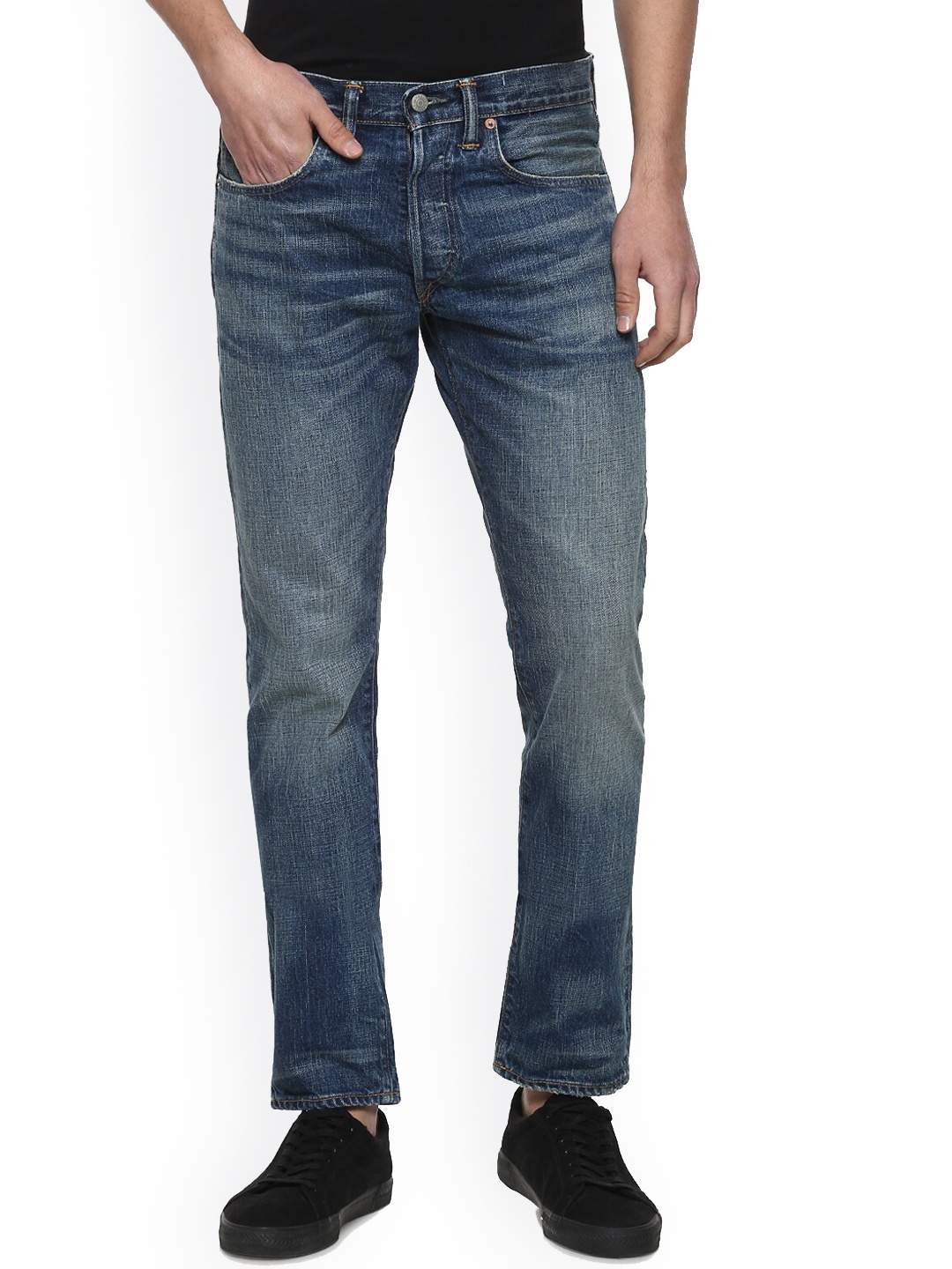 

Polo Ralph Lauren Men Blue Low Distress Heavy Fade Jeans