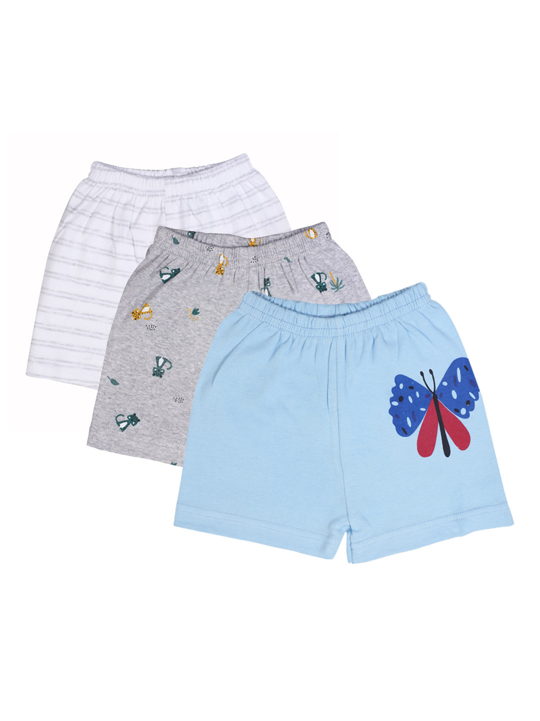 

RIKIDOOS Boys Pack of 3 Printed Shorts, Multi