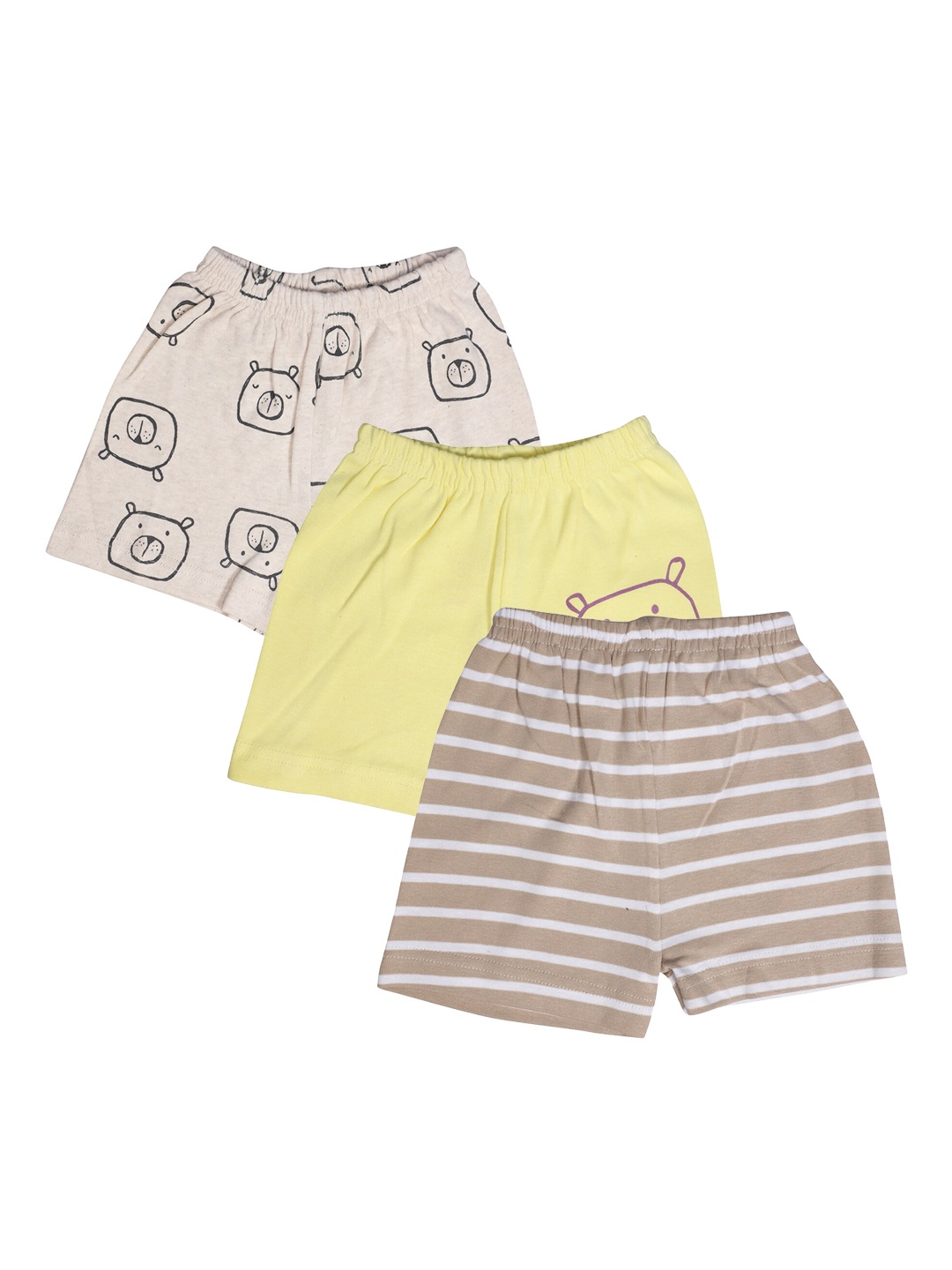 

RIKIDOOS Boys Pack of 3 Striped Shorts, Multi