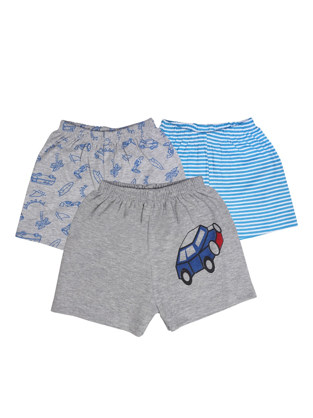 

RIKIDOOS Boys Pack of 3 Striped Shorts, Multi