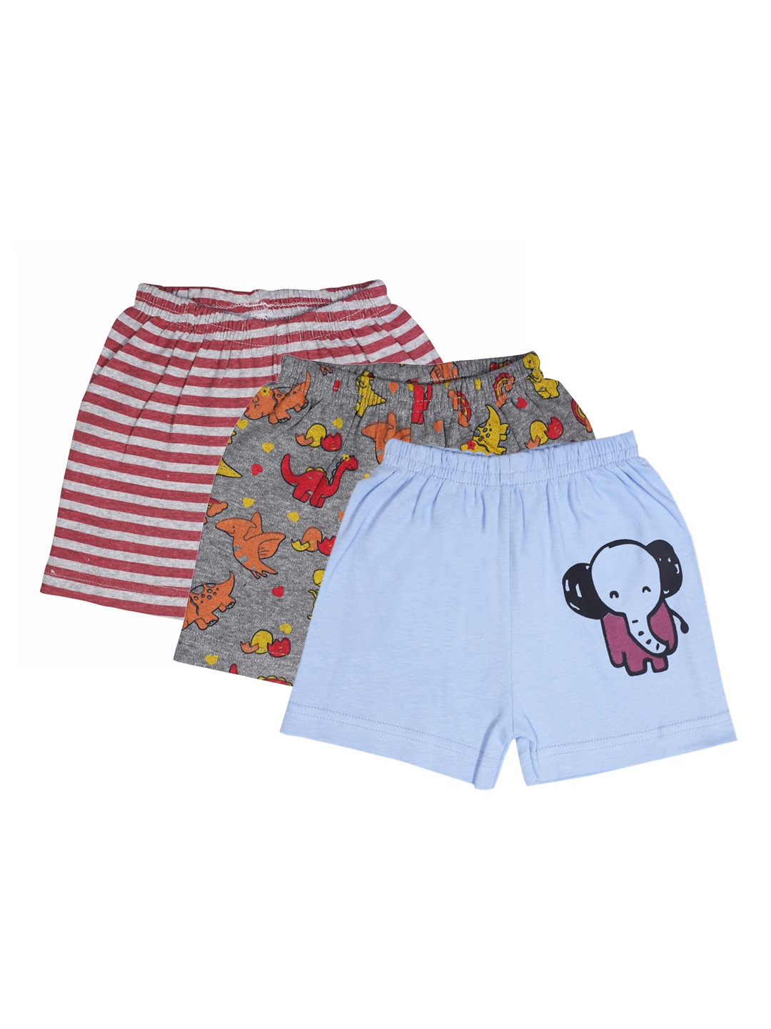 

RIKIDOOS Boys Pack Of 3 Multicoloured Printed Shorts, Multi